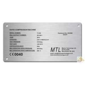 Stainless Steel Name Plate 150mm x 75mm