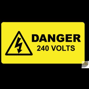 Danger 240 Volts Label