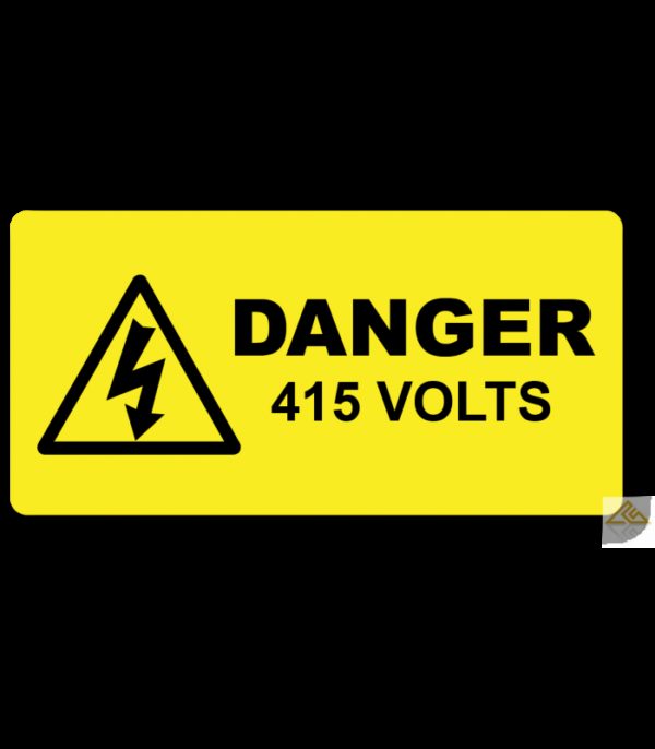 Danger 415 Volts Label