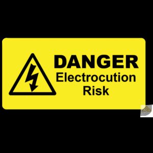 Danger Electrocution Risk Label