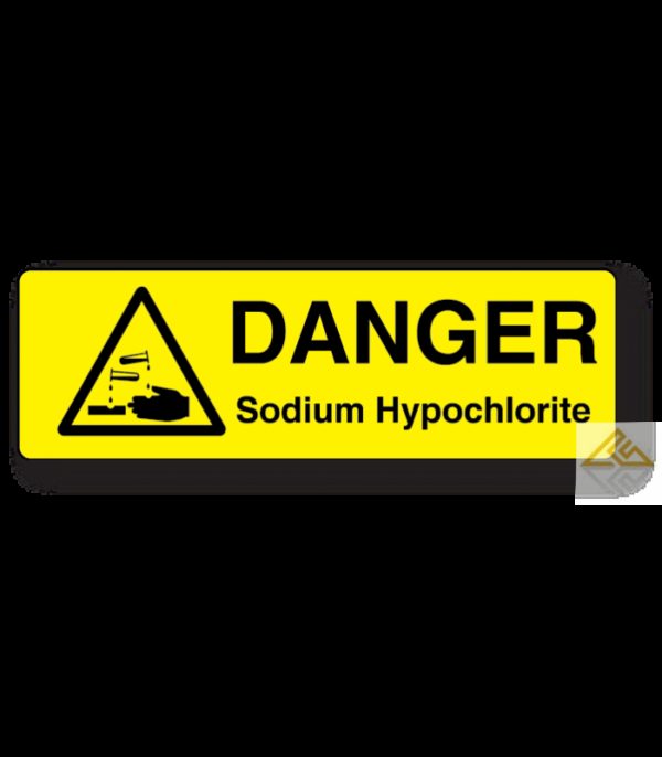 Danger Sodium Hypochlorite Strip Label