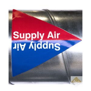 Duct Pipe ID Labels Pack x 10