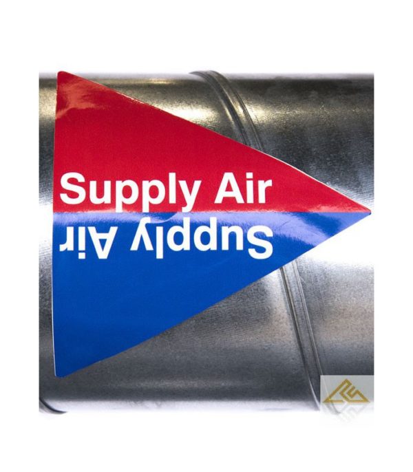 Duct Pipe ID Labels Pack x 10