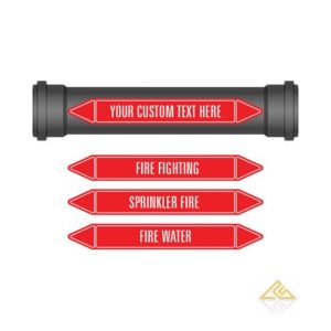 Pipe Marker 10 Pack - Fire Fighting Coloured Coded Red