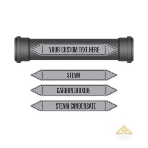 Pipe Marker 10 Pack - Steam Coloured Coded Grey