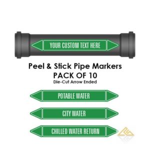 Pipe Marker 10 Pack - Air Coloured Coded Green