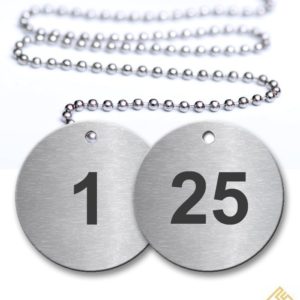 1-25 Numbered Tag - Engraved Stainless Steel