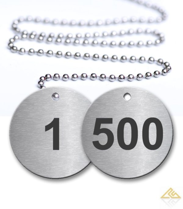 1-500 Pre-Defined Numbered Tags