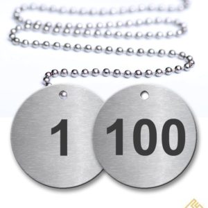 1-100 Pre-Defined Numbered Tags