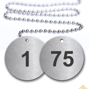 1-75 Pre-Defined Numbered Tags